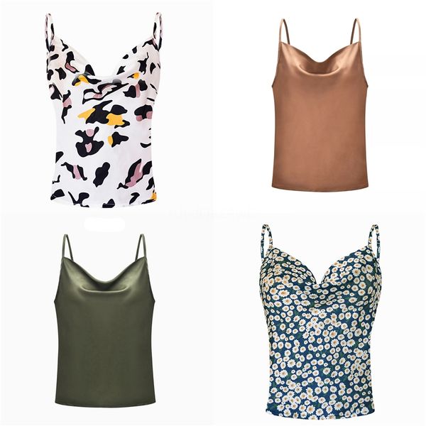 

2020 summer modern lady sleeveless cherry print camis crop casual tank slim fit body tank camis for women #412, White