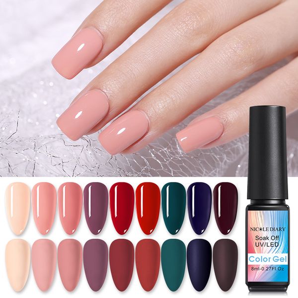 

nicole diary holo red glitter uv gel nail polish super shining purple uv nail gel varnish lacquer, Red;pink