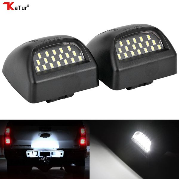 

katur 2x canbus license plate light for silverado gmc sierra 1500 2500 3500 white oem-full car led truck 12v 24v