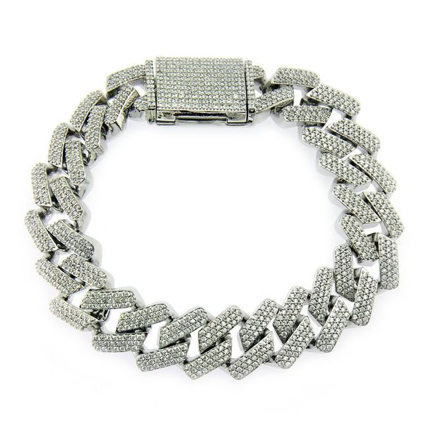 

man hand decorate arrogance exaggeration copper micro zirconium stone bracelet bracelet accessories, Golden;silver