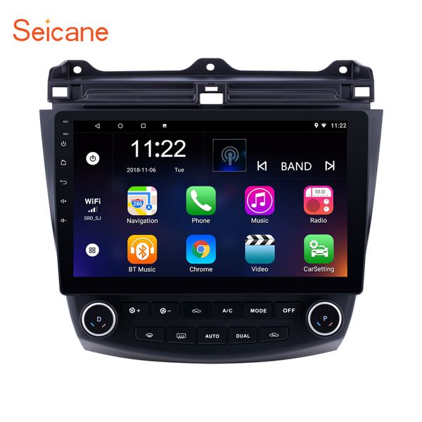 

seicane автомобилей android 10,0 радио 10,1" hd 2din gps стерео плеер для 2003 2004 2005 2006 2007 accord 7 руководитель блока навигации авт