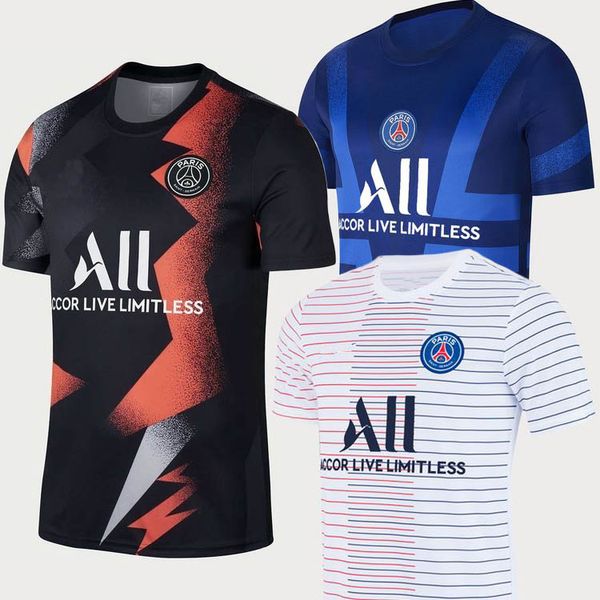 

Thai 2019 2020 pari occer jer ey 19 20 mbappe verratti cavani p g football hirt urvetement maillot de foot pre match training trike, Black;yellow
