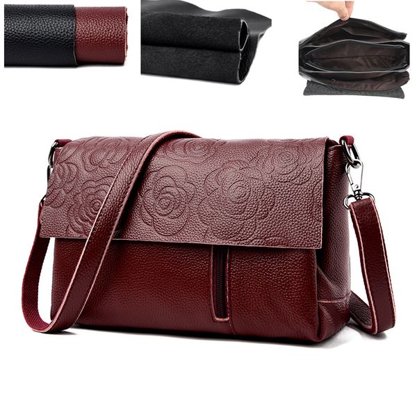 

новые роскошные женщины сумки женские сумки коровья кожа сумка дамы 100% натуральная кожа сумка crossbody сумка плечо