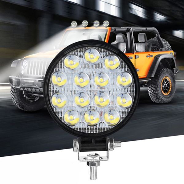 

2pcs auto car work light bar waterproof 6000k white 2400lm 9-30v spot beam lamp