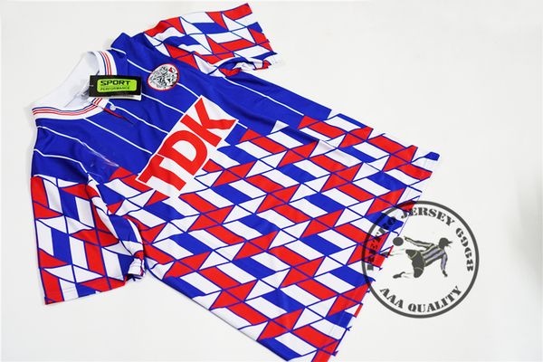 

ajax 1989 1990 bergkamp vintage soccer jersey, Black;yellow