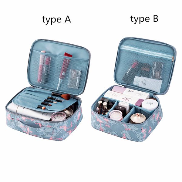 

purdored 1 pc flamingo cosmetic bag women zipper makeup beautician storage bags large capacity travel makeup case dropshipping