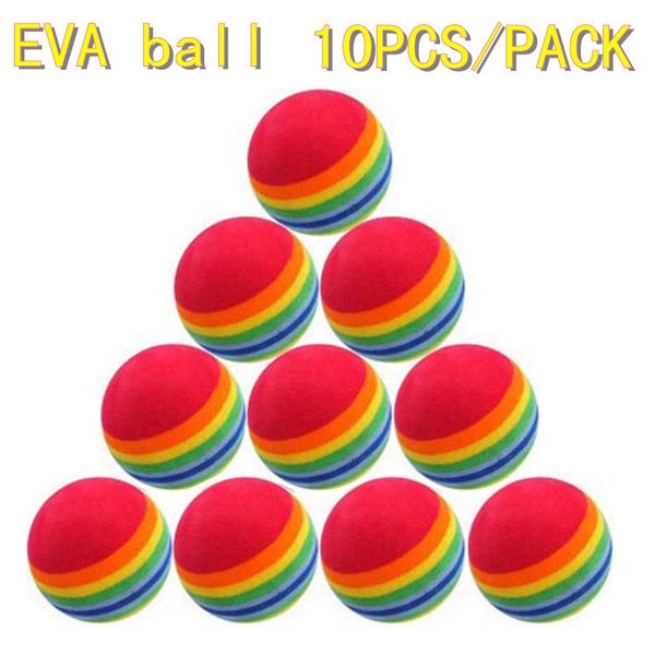 

wholesale 10pcs/pack, golf equipment indoor exercise rainbow golf ball ing