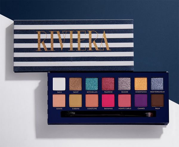 

riviera eyeshadow palette 14 colors famous brand anas' navy makeup palettes highlighter brand maquillage quality