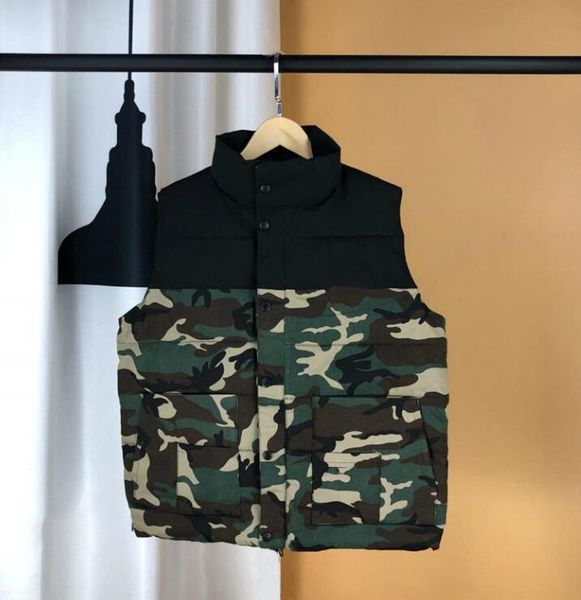 

канада mens конструктора куртка жилет luxury mens вниз жилет с узорами зимы толстой теплых downs марки куртка ветровка рукава куртка на молн, Black;white