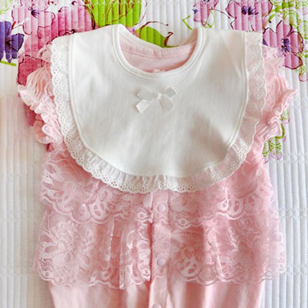 

newborn toddler infant baby kids girls bowknot lace bibs saliva cartoon towel