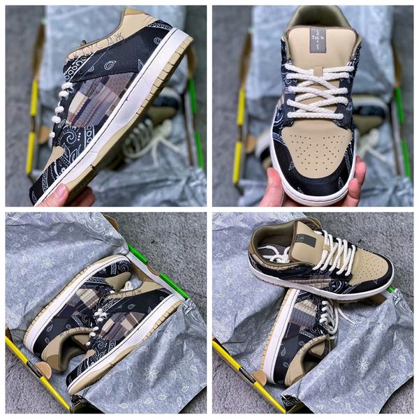 

2020 travis scotts x sb dunk low sports skateboard running shoes mens trainers women sneakers dunks 36-45