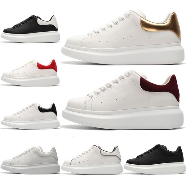 

2019 designer shoes classic casual leather sneaker skateboarding mens womens black white red gold fashion casual shoe size 36-44