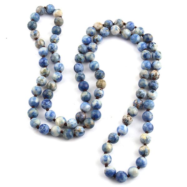

fashion semi precious stones beads statement necklace, Silver