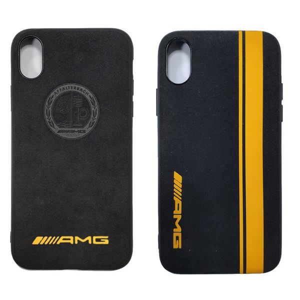 

Замша мех AMG Motorsport спортивный автомобиль чехол для iPhone 11 Pro Max XS Max XR X 8 7 6 Samsung Примеч