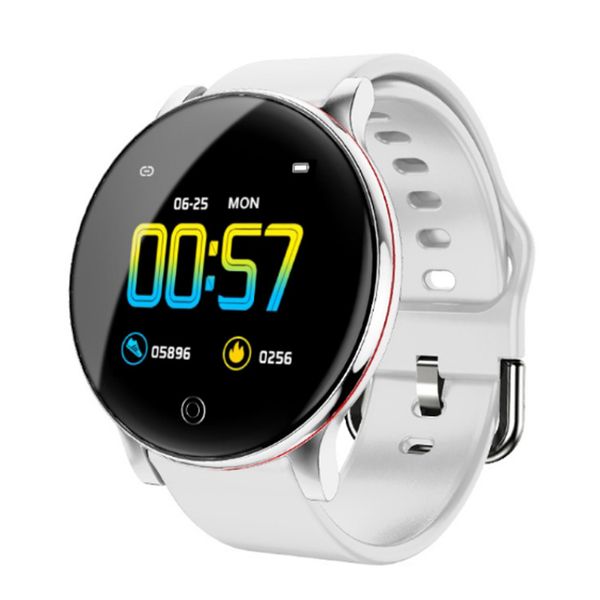 

health & fitness 1.3'' touch round screen smartwatch with heart rate, sleep & swim tracking, step & calorie counter, silicone band