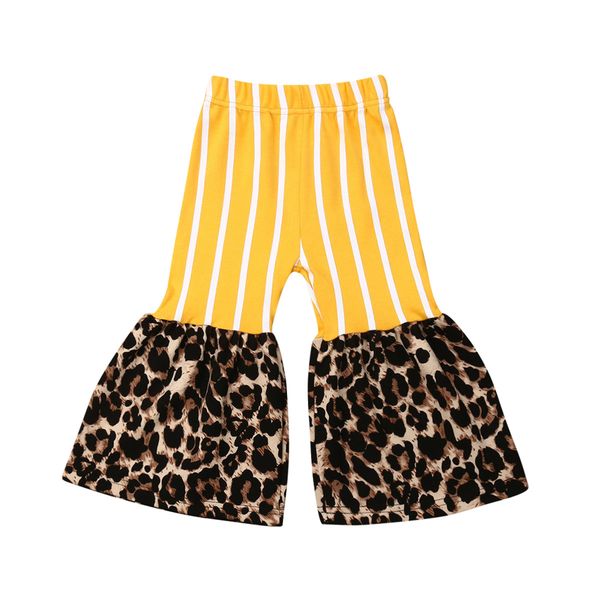 

1-6Y Leopard Toddler Kid Baby Girl Pants Striped Flare Pants Fashion Girls Bottoms Leggings Trousers Autumn New