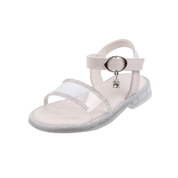

2020 new kids girls summer shoe little girls sandals rhinestones fashion sandals children's beach shoes 3  5 6 7 8 9 10 11 12, Black;red