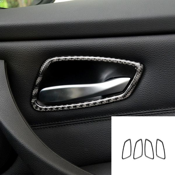 Carbon Fiber Car Door Handle Decorative Frame Sticker For Bmw E90 E92 E93 Car Interior Modification Accessories Car Interior Accessories India Semi