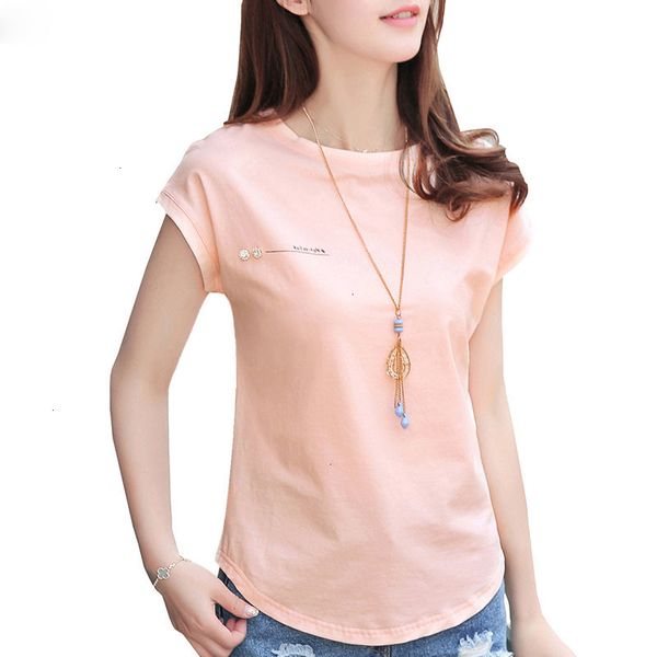 

womens designer tshirt womens t shirt women 2019 casual woman cotton tee ladies solid short sleeve pink camisetas feminina letter t8, White