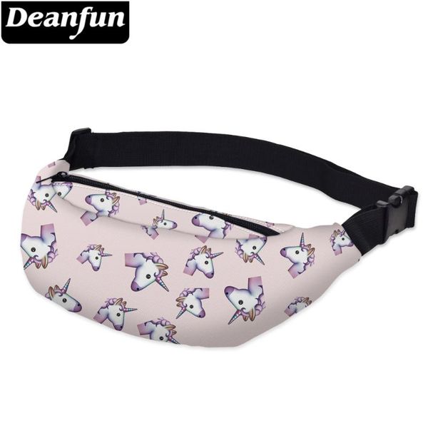 

deanfun 3d printing waist bags pink unicorn women fanny pack for travelling yb13