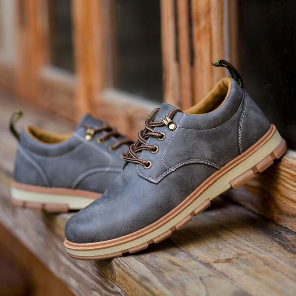 

2019 new mens shoes casual leather shoes comfortable lace-up casuals breathable driving moccasin men soft as-70, Black