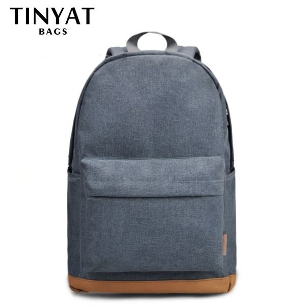 

tinyat men's 15 inch lapbackpacks computer male school backpacks rucksacks leisure for teenage travel shoulder mochila grey sh190725