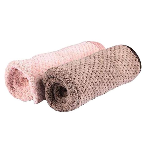 

2pcs cotton dry hair cap fast drying shower towel wrap hat bathroom supply