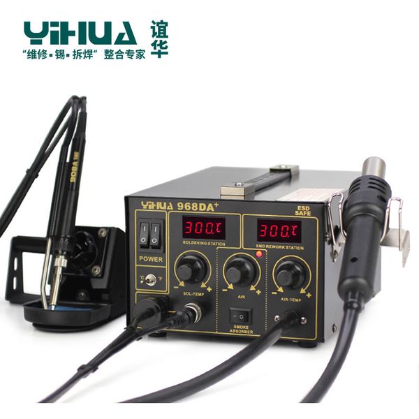 

air repair rework station with digital smd soldering iron tip yihua 968da