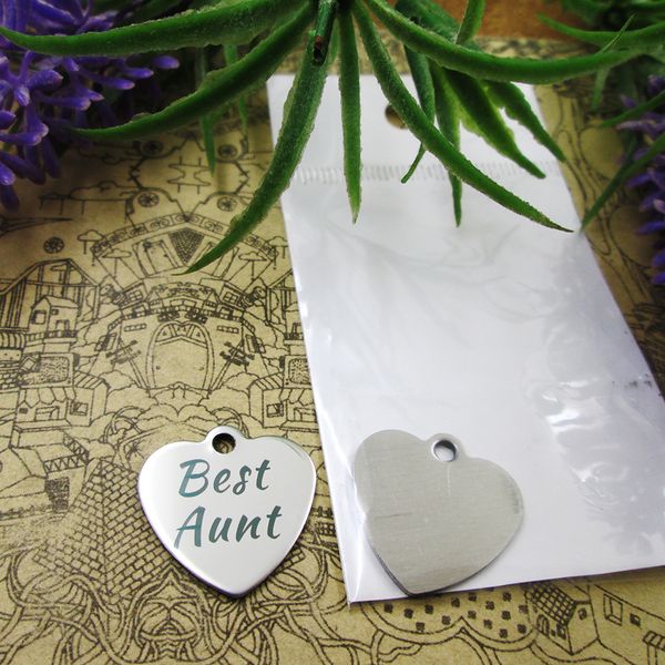 

40pcs--"be st aunt"stainless steel charms more style for choosing diy charms pendants necklace, Bronze;silver