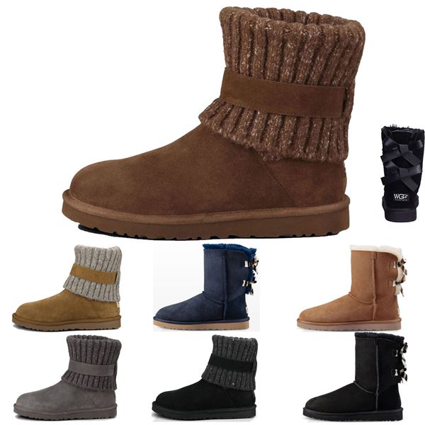 

luxury coffee snow winter leather women australia classic kneel half boots ankle boots black grey chestnut navy blue womens girl snow shoes