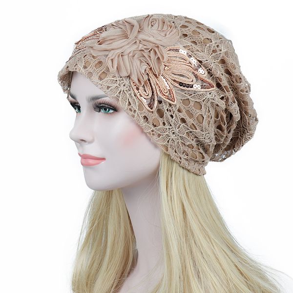 

women beanies knitted winter hat warm caps winter hats for girl ladies casual brand skullies beanie flower lace caps women hat, Blue;gray