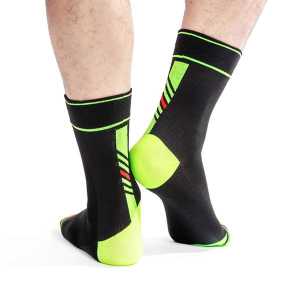 

professional cycling sport socks 3pair men athletic moisture wicking quick dry outdoor running hiking bicycles sock, Black