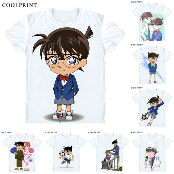 

kudou shinichi kudo jimmy t shirt meitantei conan case closed detective men casual tshirt premium t-shirt printed short sleeve shirts, White;black