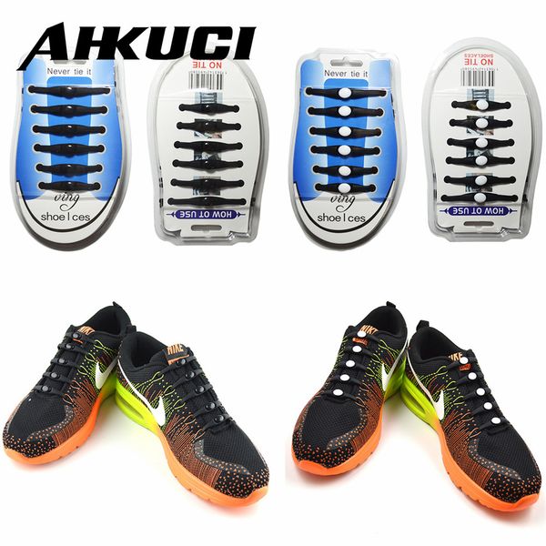 

arrow head reinforcement version silicone shoelace no need to tie lazy shoelace, Black
