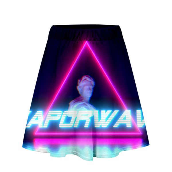

vaporwave style skirt harajuku casual 2019 new style harajuku pop skirts new kpops women casual fashion skirts, Black