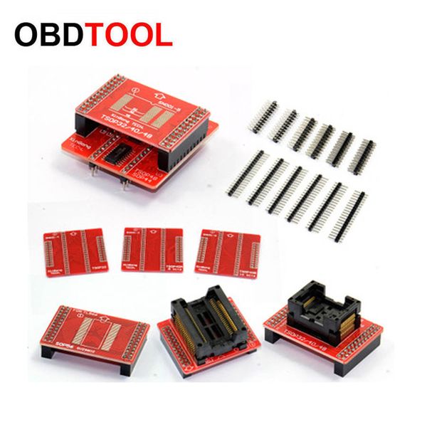 

8pcs adapters tsop32 tsop40 tsop48 sop44 sop56 adapter kit for minipro sockets for tl866 tl866a tl866cs universal programmer