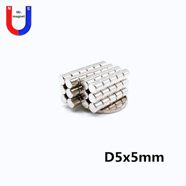 200pcs Sıcak satış 5x5 mıknatıs 5 * 5mm disk NdFeB mıknatıs D5x5mm nadir toprak mıknatıs 5mm x 5mm 5x5mm neodim mıknatıslar 5x5mm ücretsiz gönderim