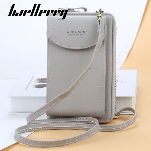 

baellerry 2019 женщины кошелек марка сотового телефона кошелька большой карта держатели бумажник сумка кошелек сцепление messenger плечо лям, Red;black