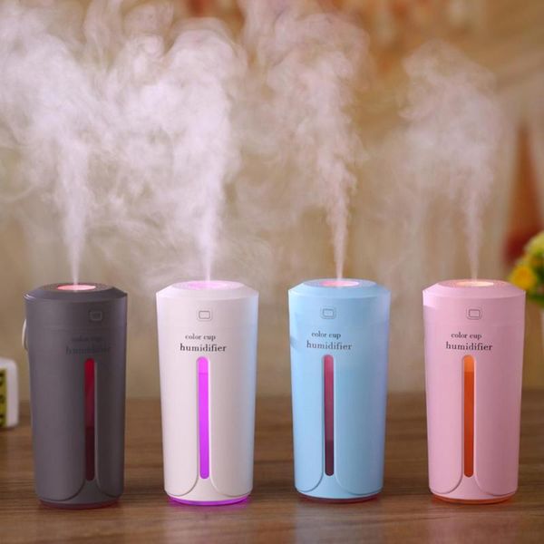 

230ml ultrasonic air humidifier aroma essential diffuser for home car usb fogger mist maker with 7 color led lights
