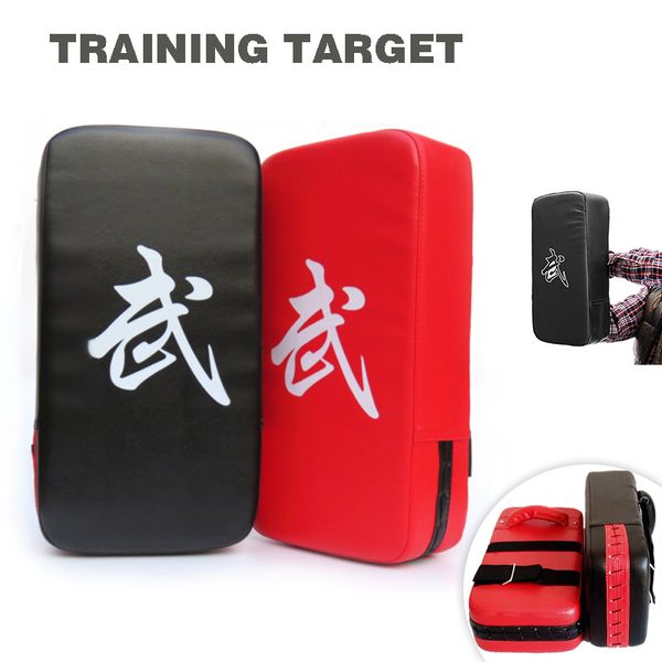 

1pc durable pu leather boxing pad rectangle taekwondo punching pads arm shield boxing hand target muay thai/sanda foot target