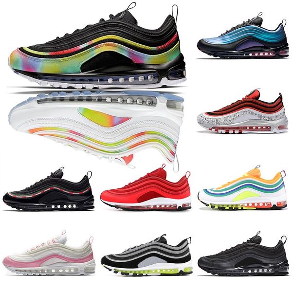

New running shoes for men women Tie Dye Silver Bullet triple black CLEAR EMERALD NEON SEOUL mens trainer fashion sports sneakers runners