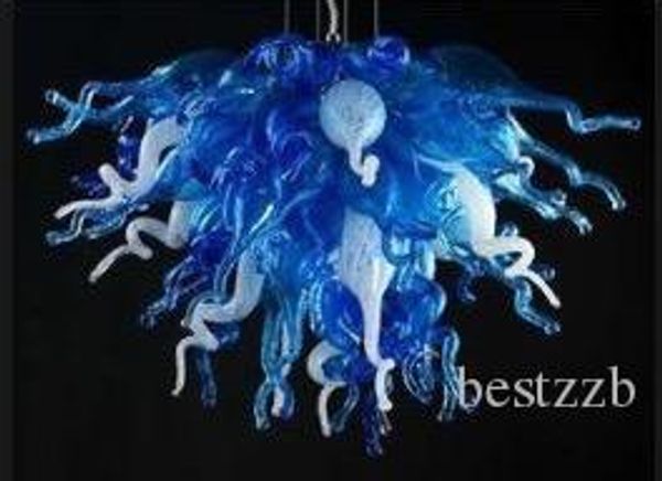 

latest hand blown chandelier art decorative modern pendant light 44x32 inches blue and white glass chandelier light for l office home