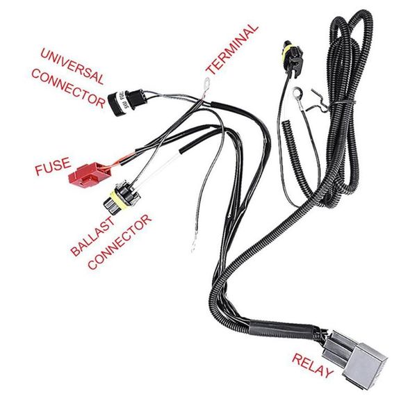 

12v 55w 9005 9006 bulb strengthen line multifunction hid xenon controller cable relay harness car headlight wiring kit