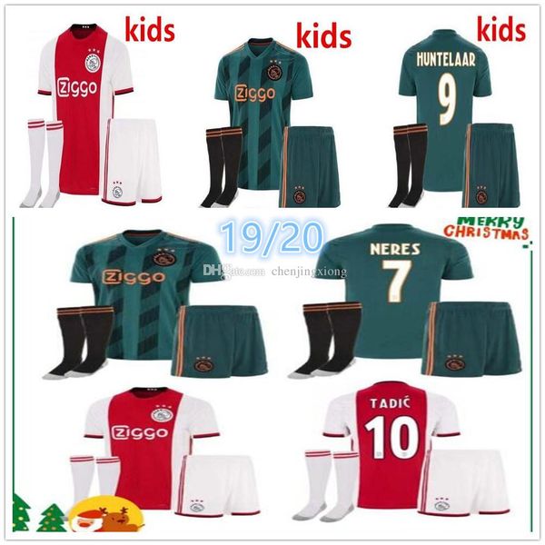 

2019 ajax home football suit #21 de jong away suit ajax 19/20#10 tadic#4 de ligt#22 ziyech men's suit, Black