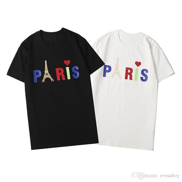 

20ss luxury mens designer t shirt paris men women t shirt black white summer t shirt size, White;black
