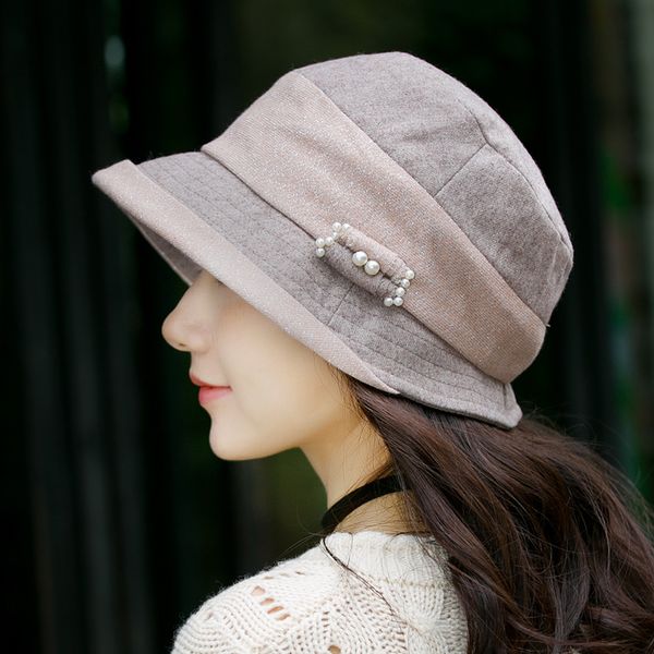 

new female fashion hat warm autumn winter leisure cap fisherman hat all-match lady winter cap foldable b-7759, Blue;gray