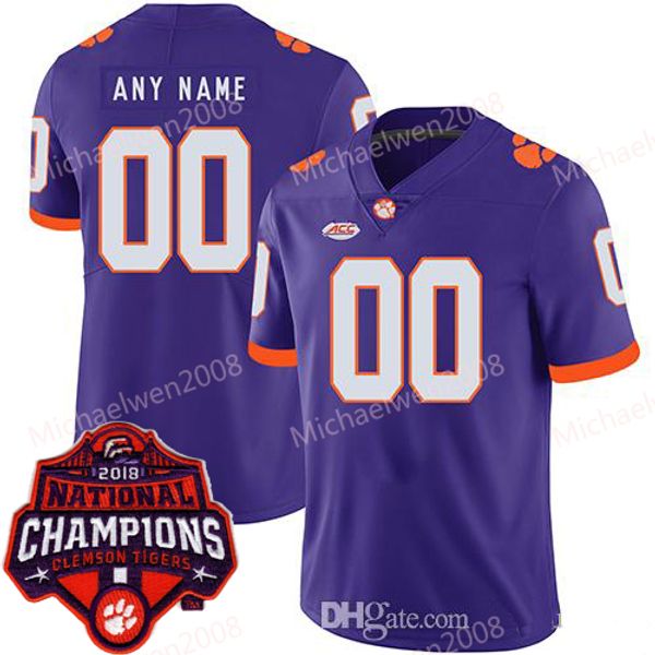 

Men Clemson Tigers 2018 Champions Cotton Bowl Tee Higgins Shaq Smith Mike Jones Jr. Chase Brice Austin Bryant Justyn Ross College Jersey