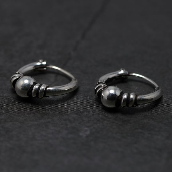 

925 стерлингового серебра маленькие серьги обруча для женщин мужчины круглый круг серьги серьги уха кости пряжки фиксированный шарик шарик, Golden;silver