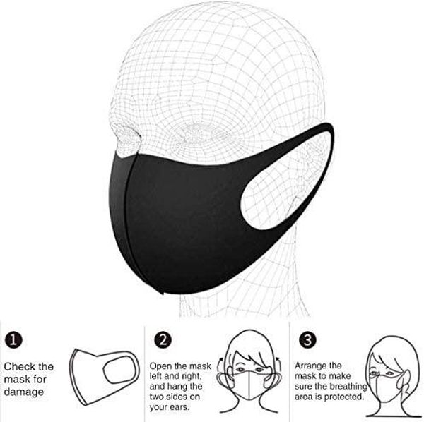 

washable face masks black kids anti dust children reusable face masks with value filter wide straps cloth breathable masks