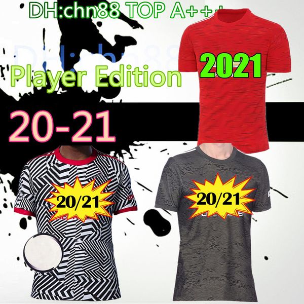 

player version pogba greenwood soccer jersey 2020 2021 lingard rashford football shirt united utd 20 21 uniforms man jerseys manchester, Black;yellow